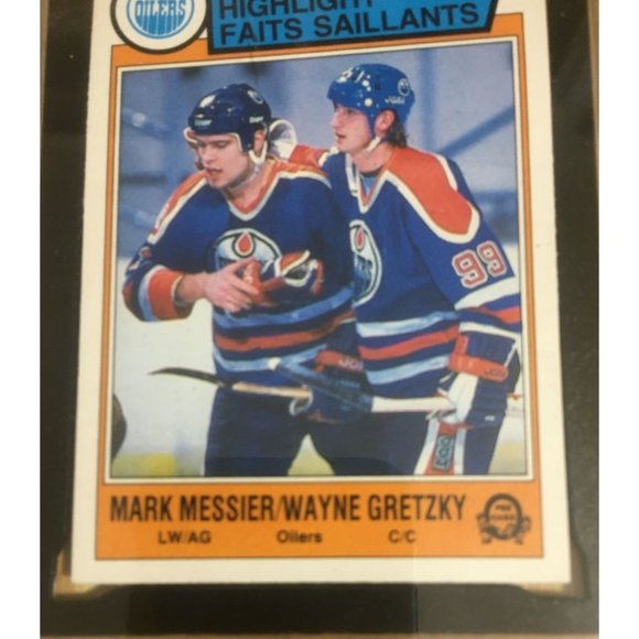 1983/84 O-PEE-CHEE HOCKEY CARD #23 WAYNE GRETZKY MARK MESSIER HL KSA 8 NM/MT OPC - Picture 3 of 6